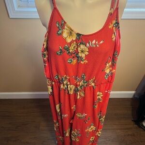 No Boundaries Red and Yellow Floral Garment